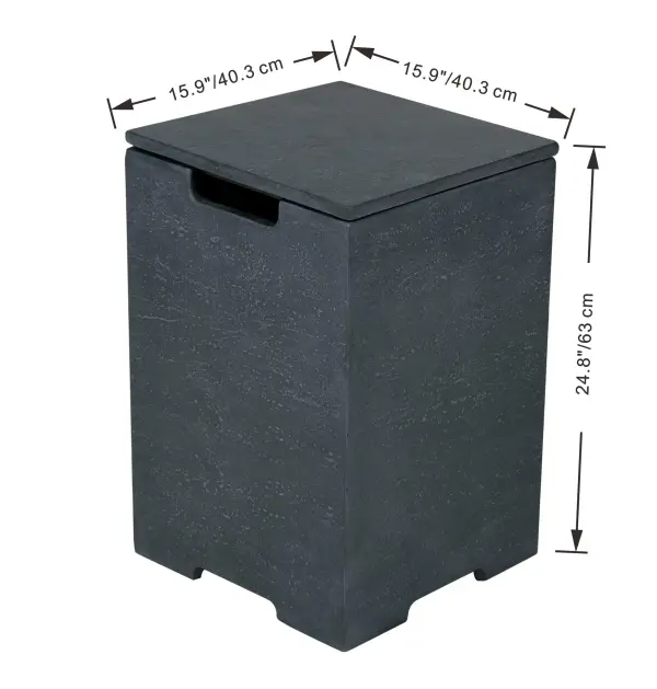Square Tank Cover for Fire Tables - Image 4