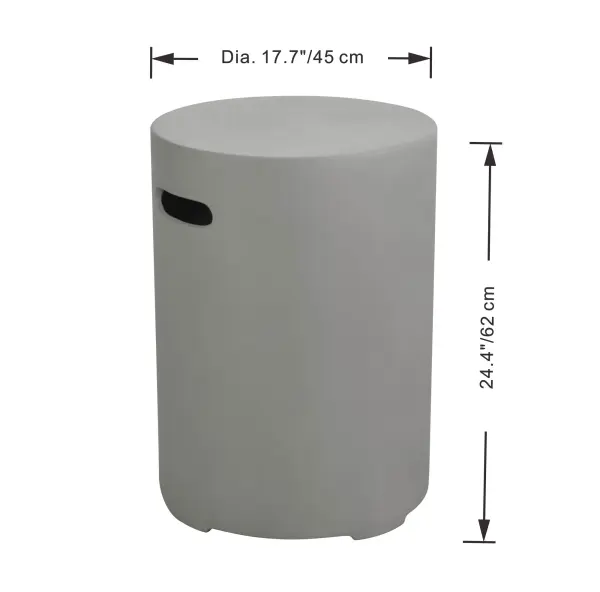 Round Tank Cover - Light Gray/Dark Gray - Image 3