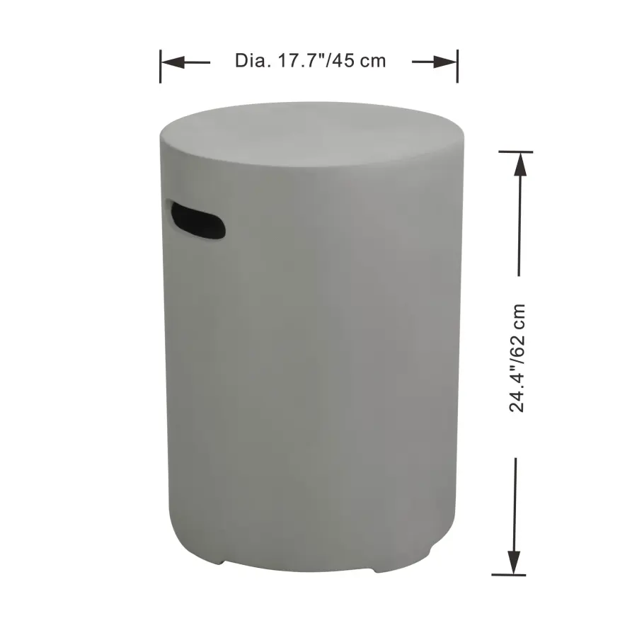 Round Tank Cover - Light Gray/Dark Gray - Image 3
