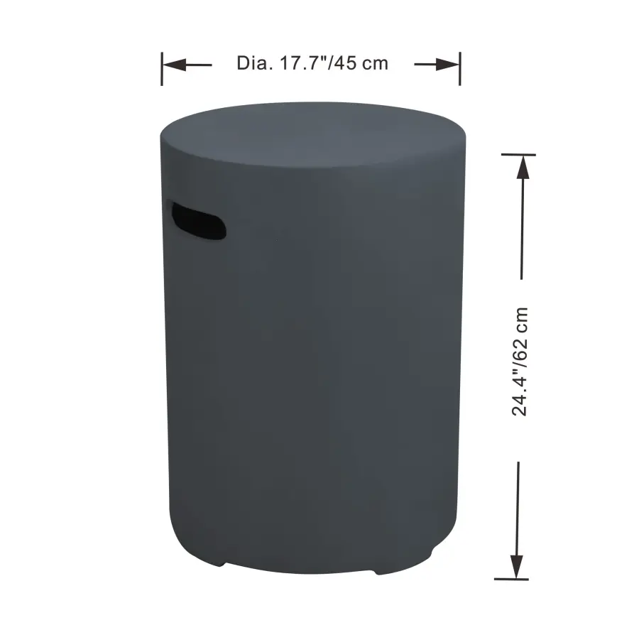 Round Tank Cover - Light Gray/Dark Gray - Image 4