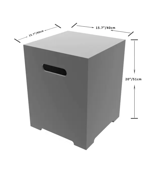 Square Tank Cover for Fire Tables - Image 3