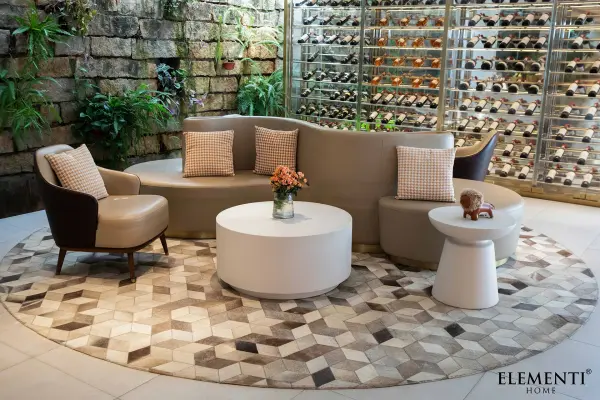 The ROME Medium Coffee Table combines contemporary design with durable GFRC construction. Its substantial 33.9" square top and column-style base create a bold architectural statement suitable for both indoor and outdoor spaces. - alternate view