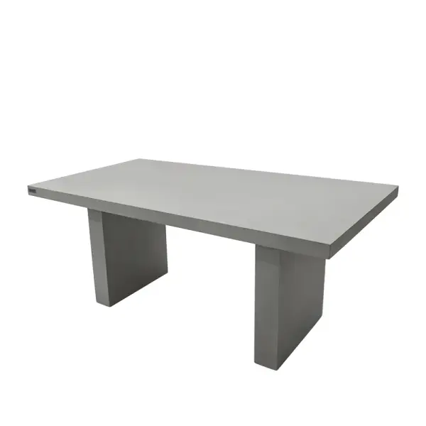 The Santiago Rectangle Dining Table brings bold contemporary style with its GFRC concrete construction. At 72 inches long, it comfortably seats 6-8 guests while making a dramatic design statement in modern dining spaces.