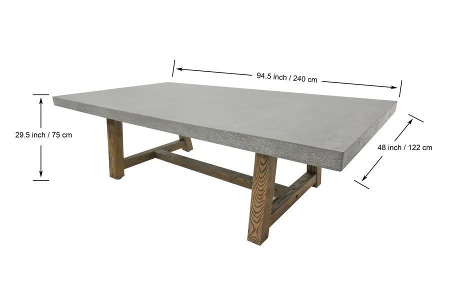 SEINE Rectangle Dining Table with Wooden Foot - Image 6