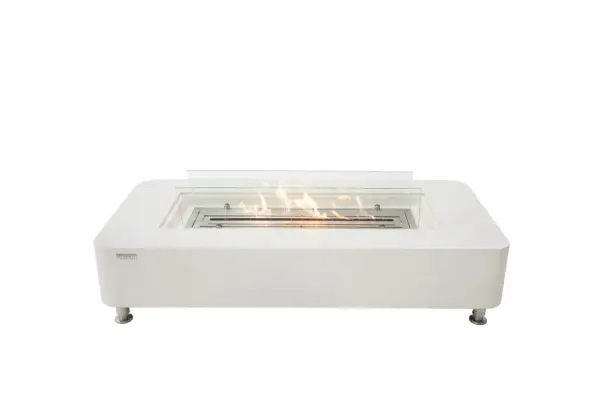 The Sydney Ethanol Fire Table combines contemporary design with functional warmth. Handcrafted from glass-fiber reinforced concrete with a 304 stainless steel burner, it delivers 23,000 BTUs of adjustable heat for up to 9 hours.