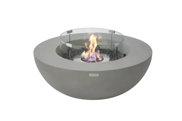 The Lunar Bowl combines handcrafted concrete artistry with powerful ethanol heating technology. This 42-inch round fire table delivers up to 43,000 BTUs with adjustable flame control, creating ambiance for 3.5-13 hours per fill.