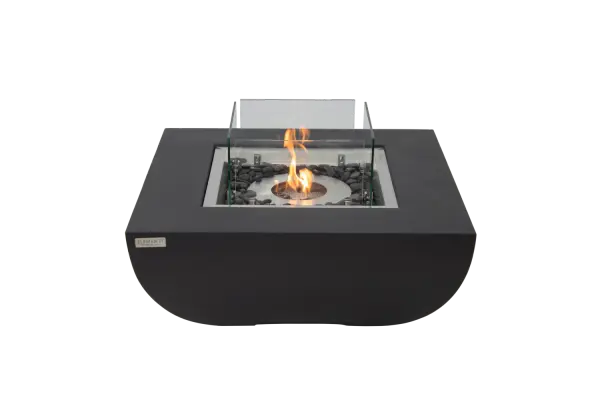 The Aurora Ethanol Fire Table combines contemporary design with functional warmth. Handcrafted from glass-fiber reinforced concrete with a 304 stainless steel burner, it delivers up to 28,000 BTUs of adjustable heat for 2-5.5 hours.