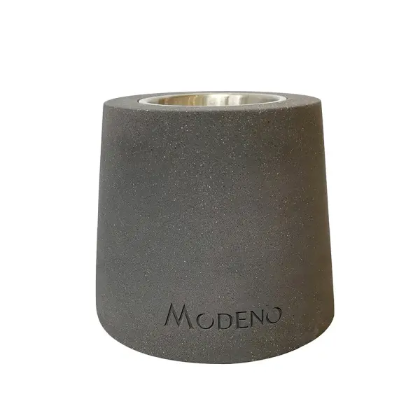 The Entta tabletop fireplace combines industrial concrete aesthetics with real flame ambiance. Its compact 6.3-inch footprint and 60-minute burn time make it perfect for creating cozy atmosphere on patios, dining tables, or side tables.