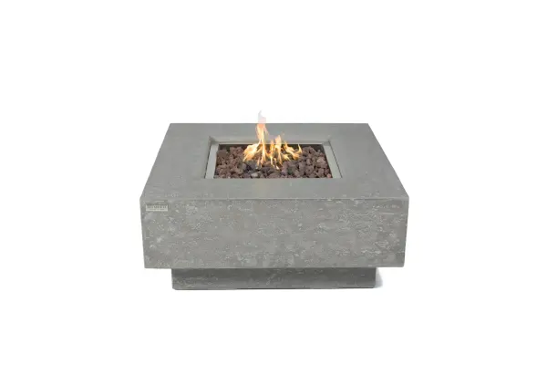The Elementi Manhattan Fire Table combines contemporary style with powerful 45,000 BTU heat output. Handcrafted from glass-fiber reinforced concrete with stainless steel burner components, it's CSA and CE certified for safety.