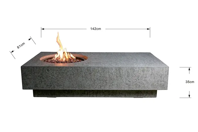 Elementi Metropolis Fire Table - Image 8