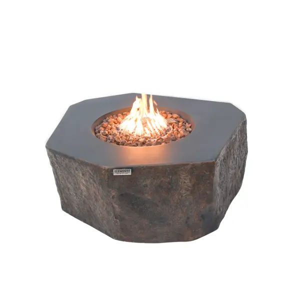 The Elementi Columbia Fire Table combines contemporary design with powerful heating capability. Handcrafted from glass-fiber reinforced concrete with a stainless steel burner system, it delivers 45,000 BTUs of warmth.