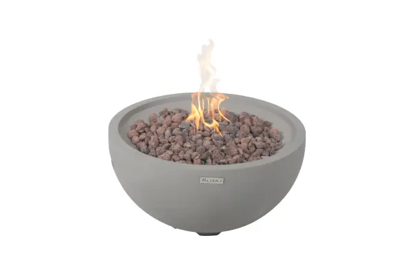 The Modeno Nantucket Fire Bowl combines contemporary design with powerful 40,000 BTU heat output. Crafted from glass-fiber reinforced concrete with stainless steel burner components, it's CSA and CE certified for safety.