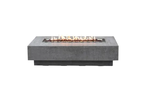 The Hampton Fire Table combines contemporary design with powerful heating capability. Featuring handcrafted glass-fiber reinforced concrete construction and a 30-inch stainless steel burner, this outdoor centerpiece delivers both ambiance and warmth.