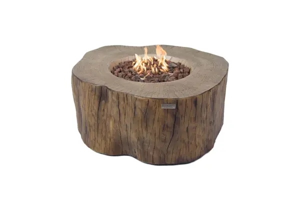 The Manchester Fire Table combines artisanal glass-fiber reinforced concrete construction with powerful heating capability. Features stainless steel burner system, push-button ignition, and includes lava rock media and canvas cover.