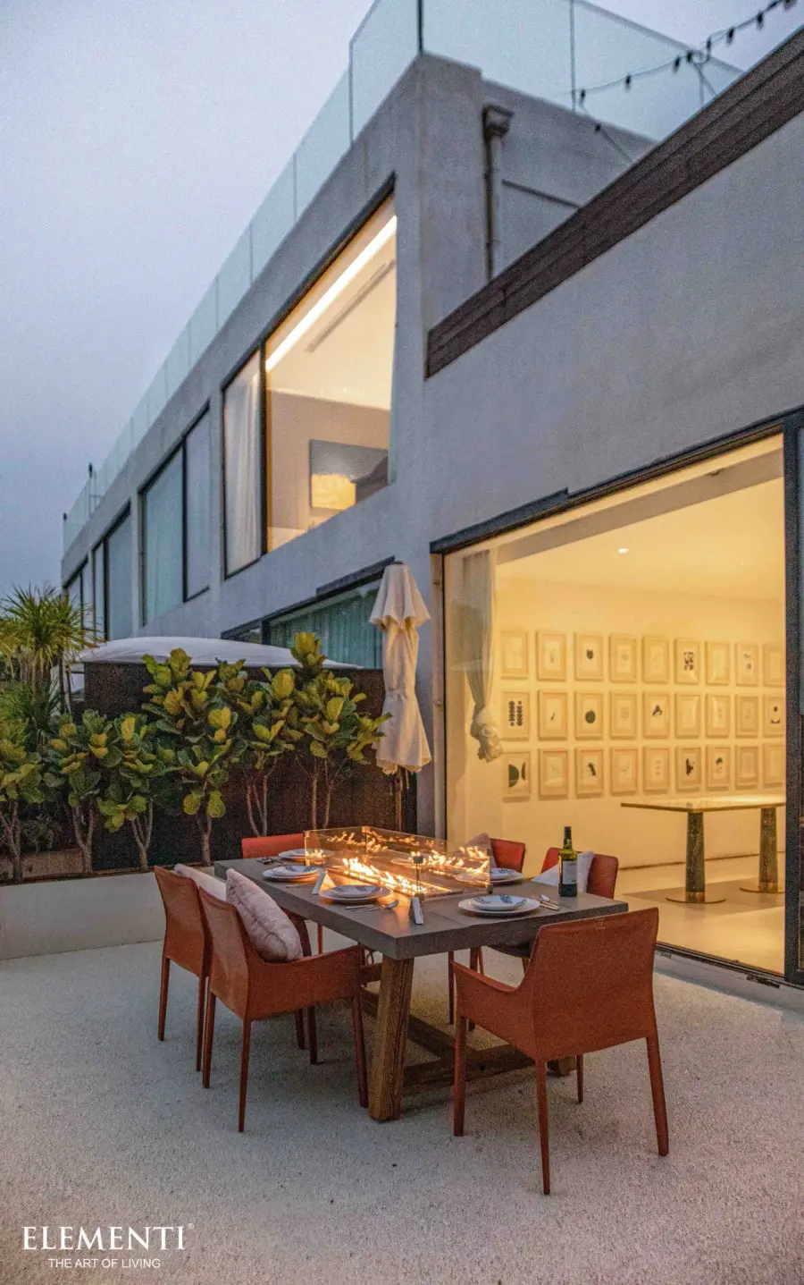 Elementi Sonoma Outdoor Dining Fire Table - Image 5