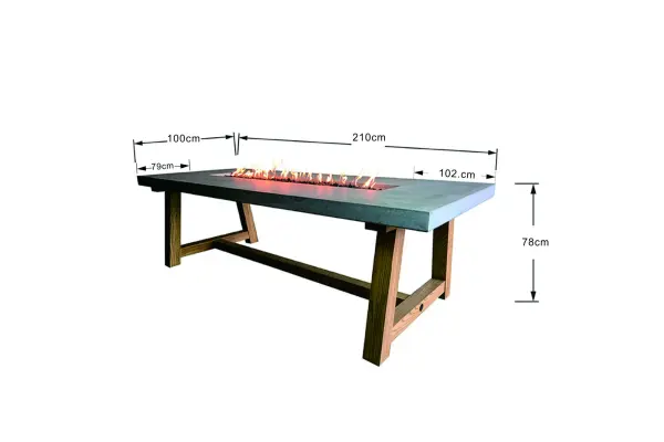 Elementi Sonoma Outdoor Dining Fire Table - Image 9