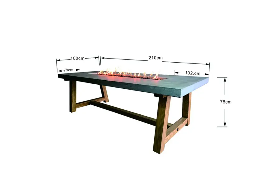 Elementi Sonoma Outdoor Dining Fire Table - Image 9