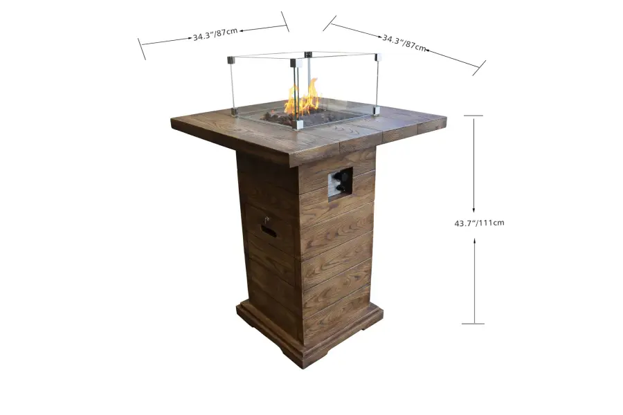 Elementi Rova Bar Table Fire Pit - Image 7