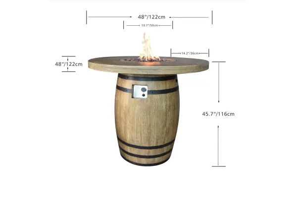 Elementi Lafite Barrel Fire Table - Image 9
