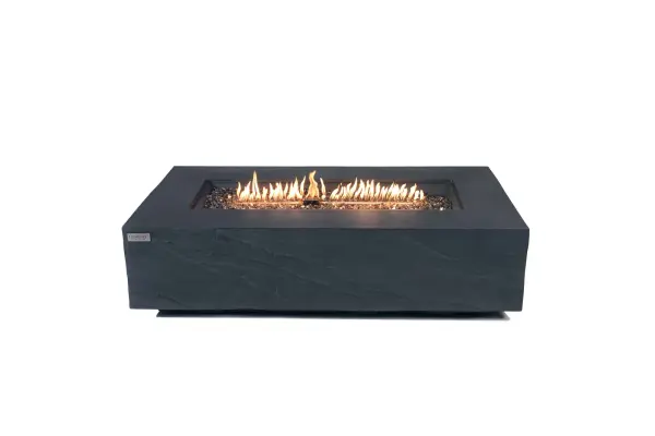 The Cape Town Fire Table combines handcrafted glass-fiber reinforced concrete construction with a powerful 60,000 BTU stainless steel burner. Complete with bronze fire glass, aluminum lid, and canvas cover for year-round outdoor entertaining.