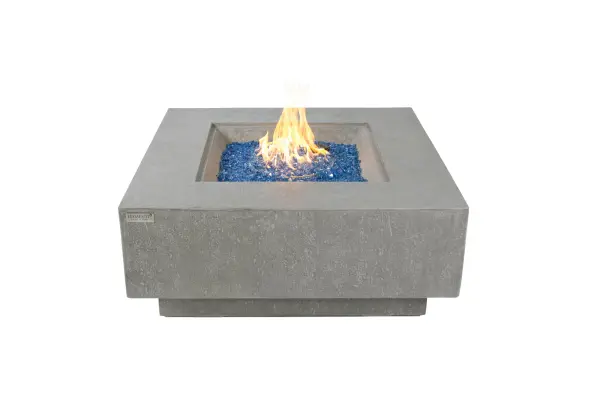 The Victoria Fire Table combines contemporary design with powerful heating capability. Handcrafted from glass-fiber reinforced concrete with a 12-inch stainless steel burner, it delivers 60,000 BTUs of warmth.