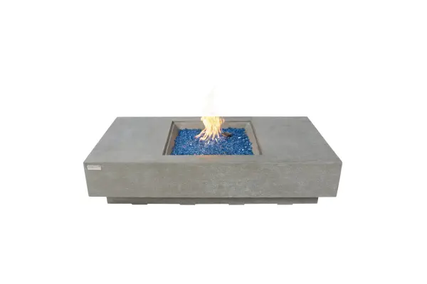 The Monte Carlo Fire Table combines handcrafted glass-fiber reinforced concrete construction with a powerful 60,000 BTU burner system. Features include push-button ignition, stainless steel components, and complete accessory package.