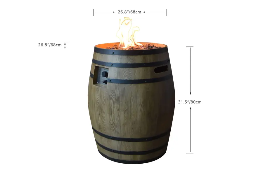 Elementi Napa Barrel Fire Pit - Image 6