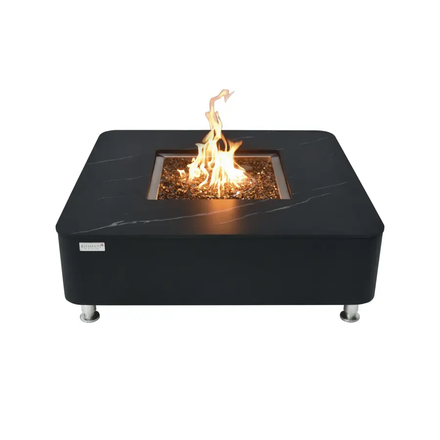 Annecy Marble Porcelain Fire Table - Image 1