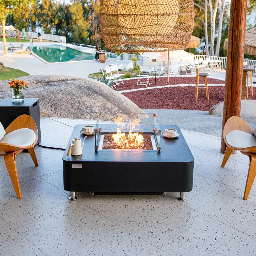Annecy Marble Porcelain Fire Table - Image 2