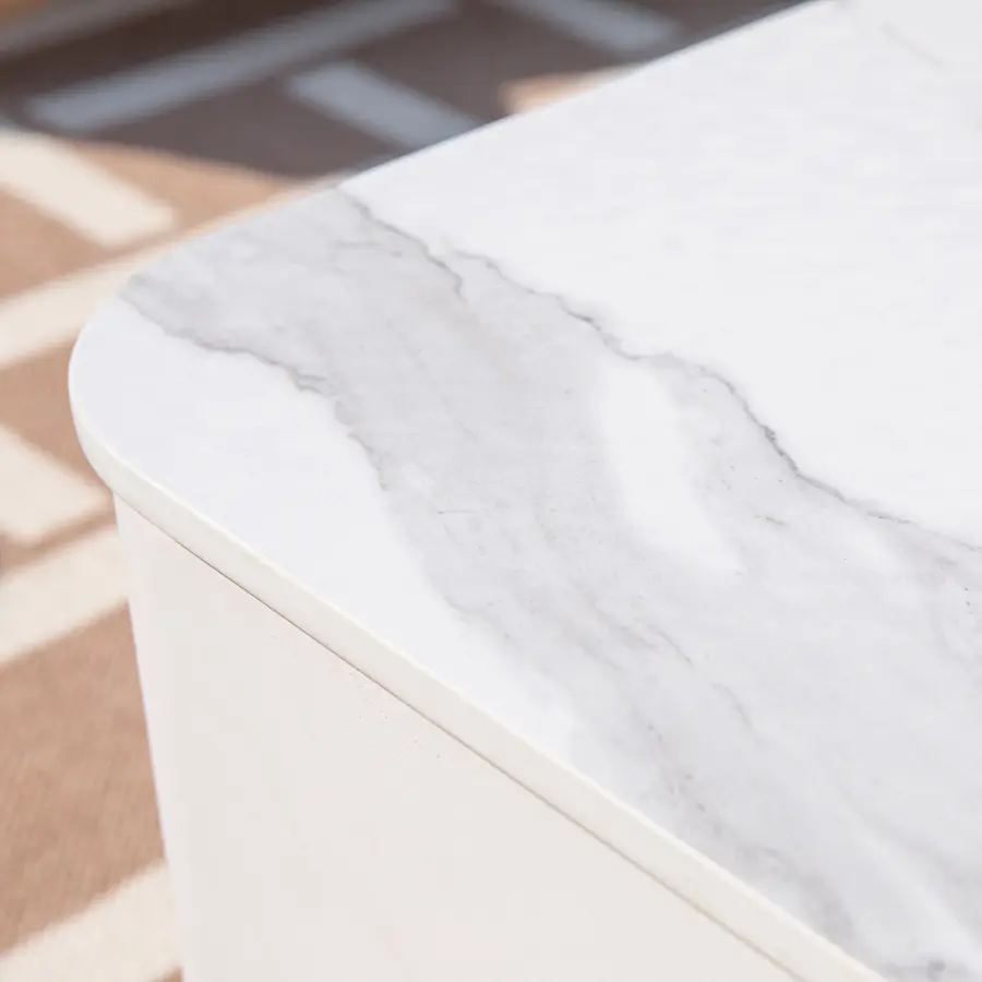 Annecy Marble Porcelain Fire Table - Image 4