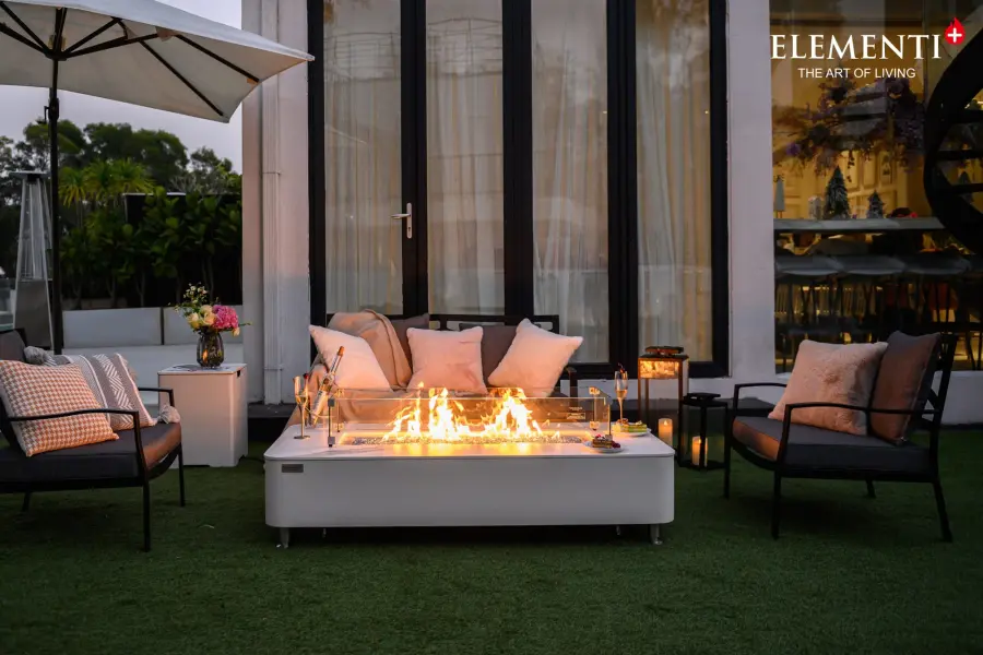 ELEMENTI PLUS Athens Porcelain Fire Table - Image 2