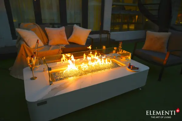 ELEMENTI PLUS Athens Porcelain Fire Table - Image 4