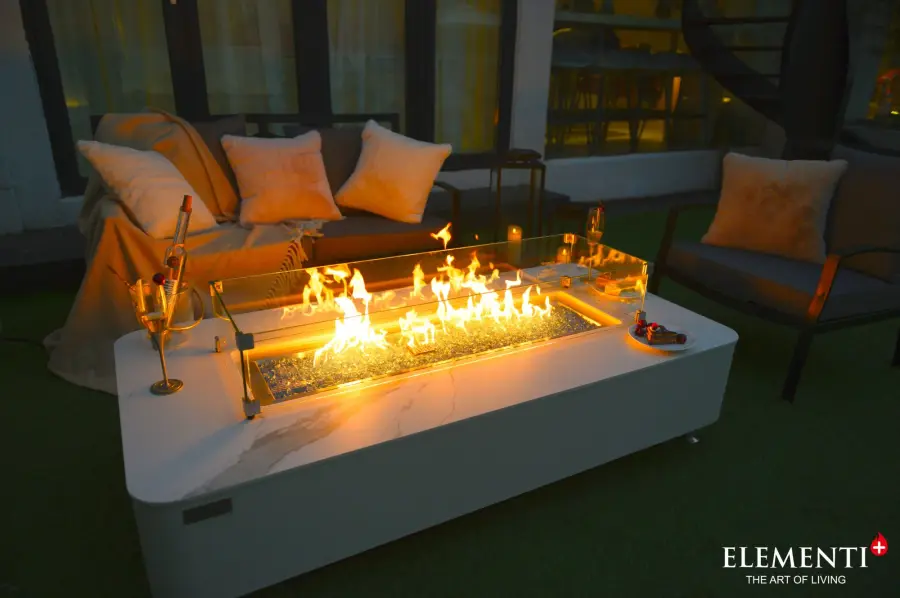 ELEMENTI PLUS Athens Porcelain Fire Table - Image 4
