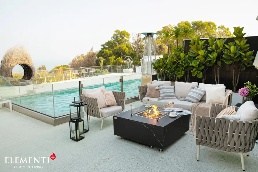 ELEMENTI PLUS SOFIA Marble Porcelain Fire Table - Image 2