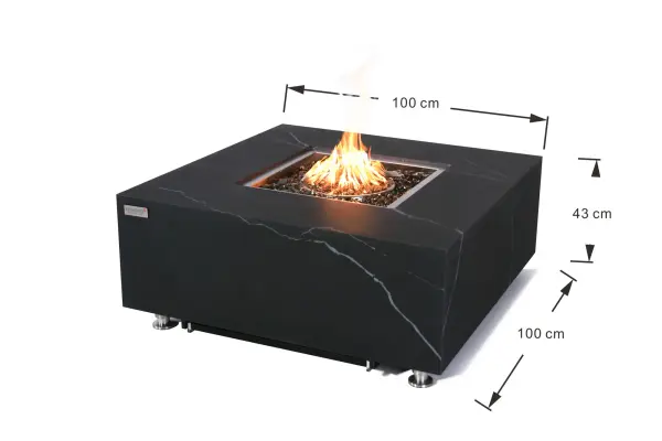 ELEMENTI PLUS SOFIA Marble Porcelain Fire Table - Image 3
