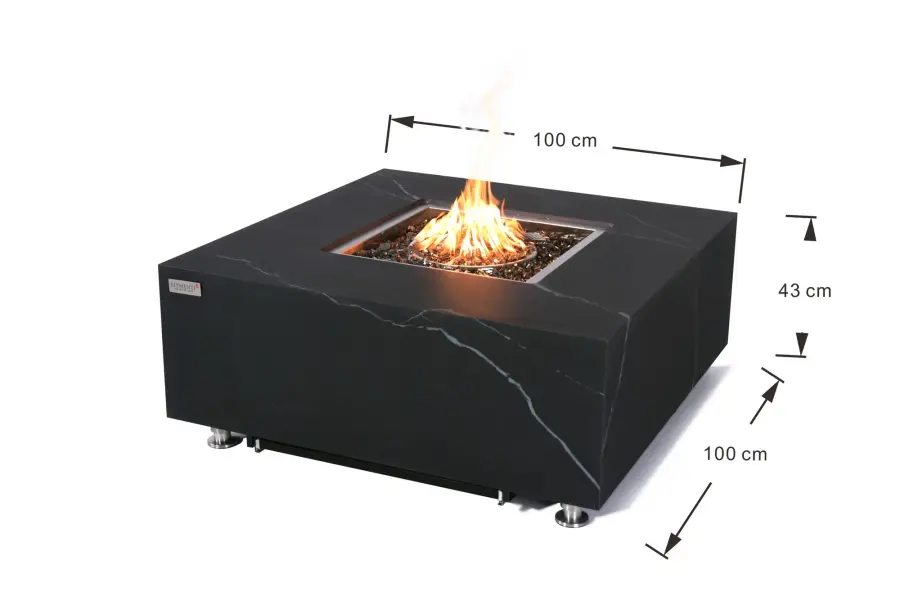 ELEMENTI PLUS SOFIA Marble Porcelain Fire Table - Image 3