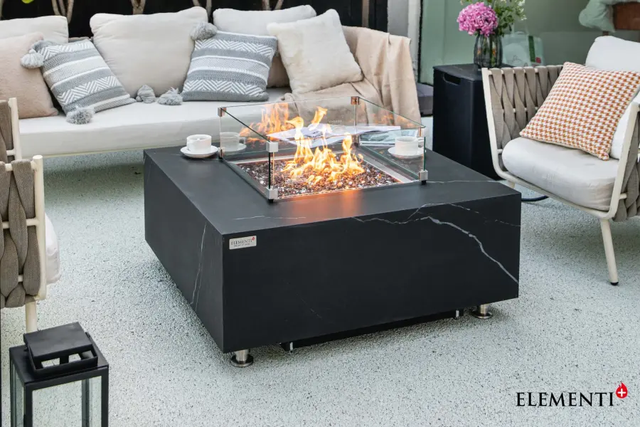 ELEMENTI PLUS SOFIA Marble Porcelain Fire Table - Image 4