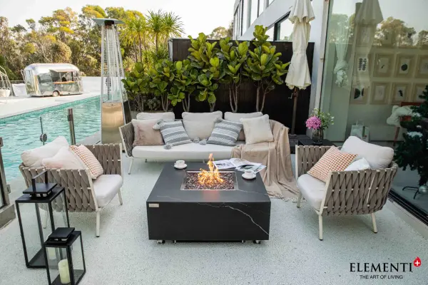 ELEMENTI PLUS SOFIA Marble Porcelain Fire Table - Image 8