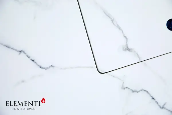 Elementi Plus Bianco Marble Porcelain Fire Table - Image 6