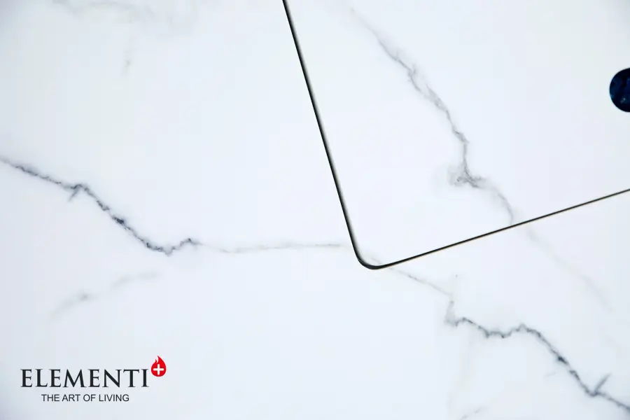 Elementi Plus Bianco Marble Porcelain Fire Table - Image 6