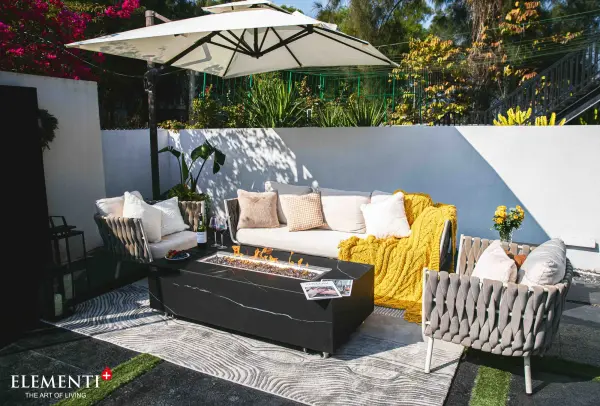 ELEMENTI PLUS VARNA Marble Porcelain Fire Table - Image 3