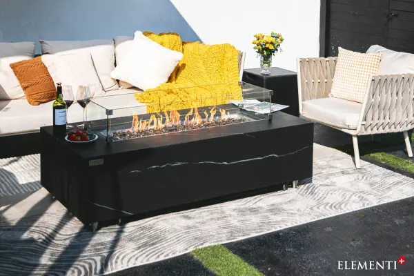 ELEMENTI PLUS VARNA Marble Porcelain Fire Table - Image 4
