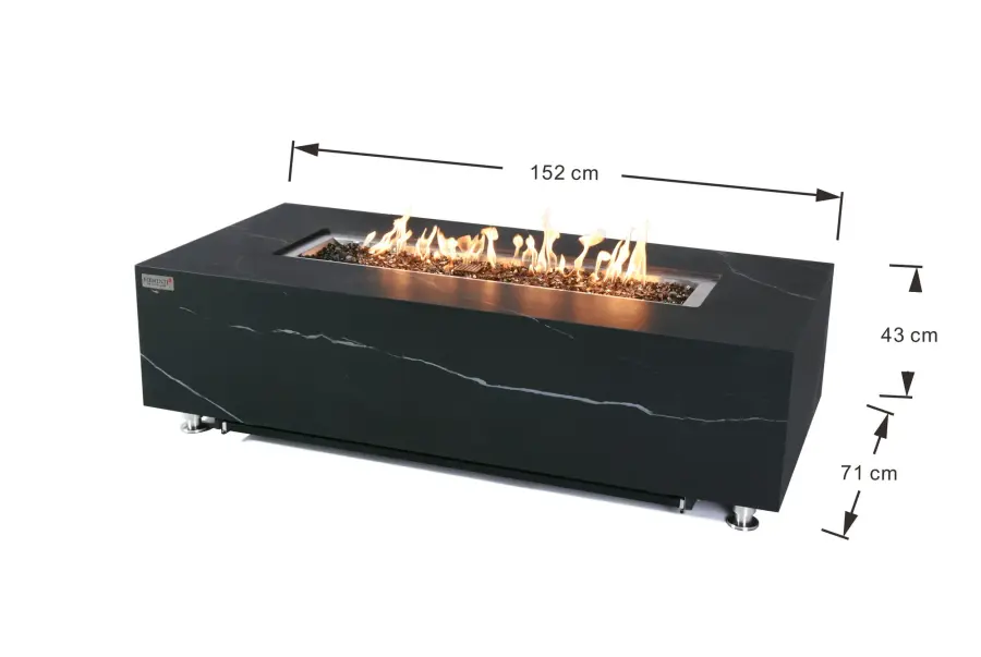 ELEMENTI PLUS VARNA Marble Porcelain Fire Table - Image 8
