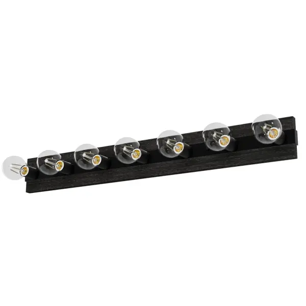 Donelson 7-Light Bathroom Vanity in Natural Black Iron - Image 1