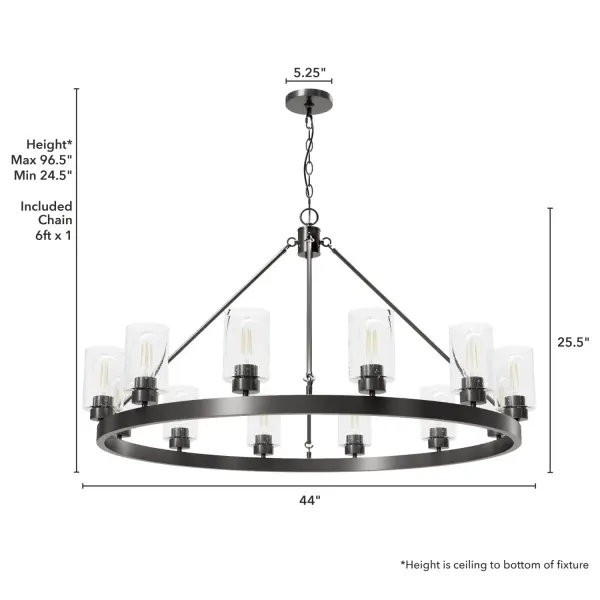 Hartland 12-Light Chandelier in Brushed Nickel - Image 11