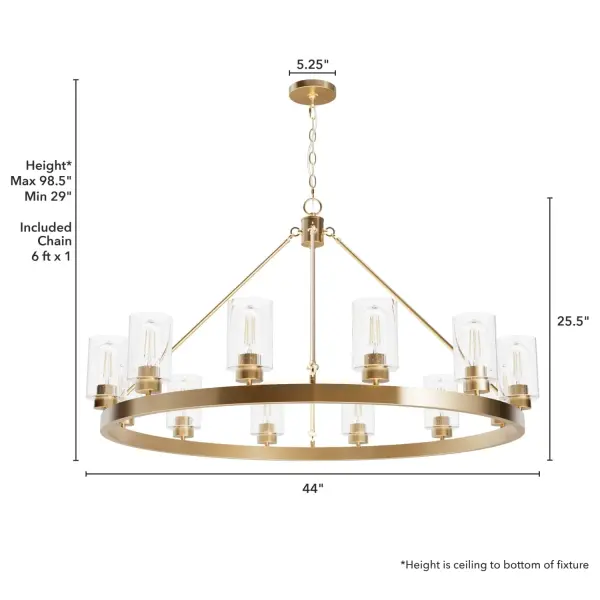 Hartland 12-Light Chandelier in Brushed Nickel - Image 12