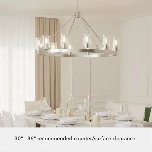 Hartland 12-Light Chandelier in Brushed Nickel - Image 13