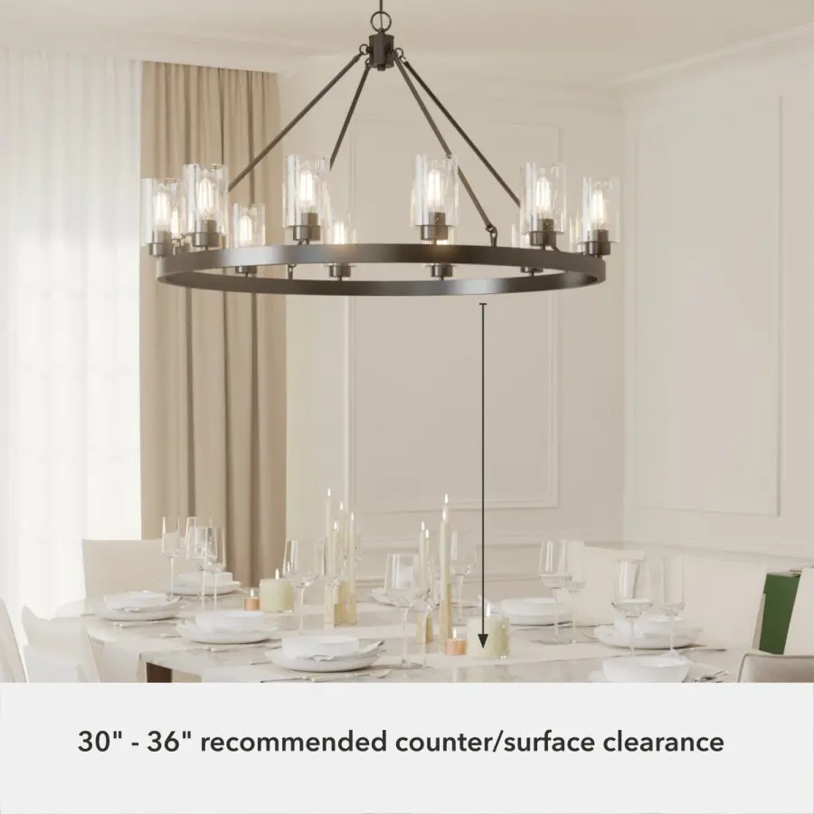 Hartland 12-Light Chandelier in Brushed Nickel - Image 14