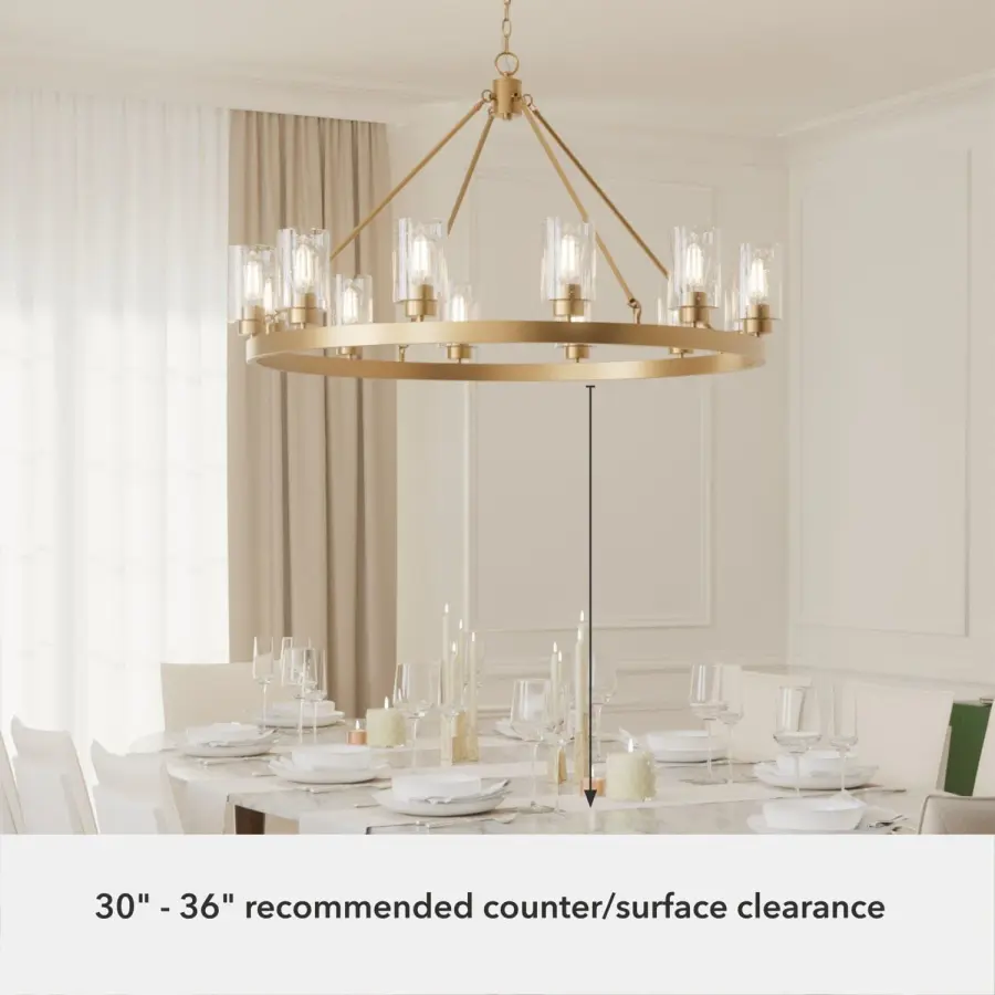 Hartland 12-Light Chandelier in Brushed Nickel - Image 15