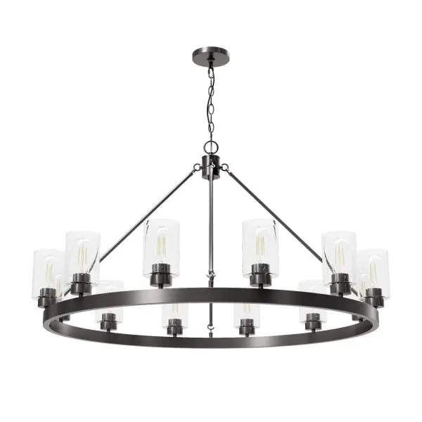 Hartland 12-Light Chandelier in Brushed Nickel - Image 18